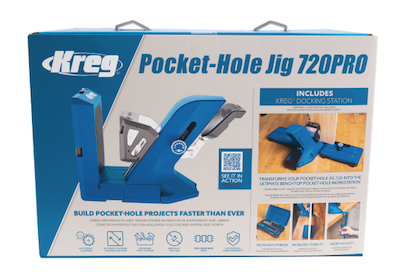 KREG Pocket Hole Jig 520 PRO Gabarit de perçage pour trous de poche (KPHJ520PRO) + Foret étagé