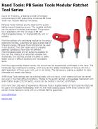 PB Swiss Tools Modular Ratchet Tool Series