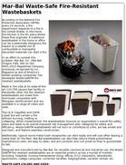 Mar-Bal Waste-Safe Fire-Resistant Wastebaskets