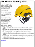 MSA V-Gard H1 Pro Safety Helmet