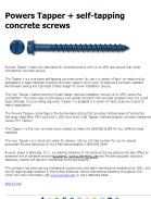 Powers Tapper + self-tapping concrete screws