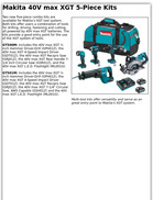 Makita 40V max XGT 5-Piece Kits