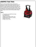 KNIPEX Tool Tote