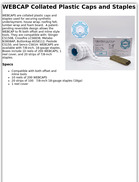 WEBCAP Collated Plastic Caps and Staples
