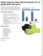 Superior Glove Works Dexterity LX 13-gauge Nylon Knit glove