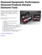 Performance Diamond Products Xlerator Diamond Tools
