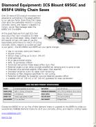 ICS Blount 695GC and 695F4 Utility Chain Saws