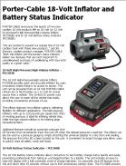 Porter-Cable 18-Volt Inflator and Battery Status Indicator