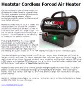 Heatstar Cordless Forced Air Heater - Contractor Supply Magazine