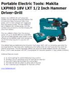 Makita LXPH03 18V LXT 1/2 Inch Hammer Driver-Drill