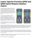 Spectra Precision QM55 and QM95 Quick Measure distance meters