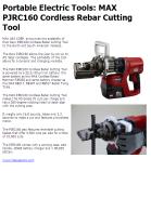 MAX PJRC160 Cordless Rebar Cutting Tool