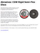 CGW Rigid Semi-Flex Discs