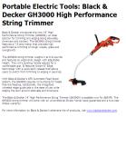 Black & Decker GH3000 High Performance String Trimmer