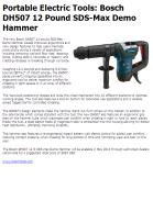 Bosch DH507 12 Pound SDS-Max Demo Hammer