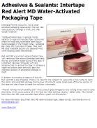 Intertape Red Alert MD Water-Activated Packaging Tape