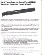 Snap-on ControlTech (CTECH) Aluminum Electronic Torque Wrench