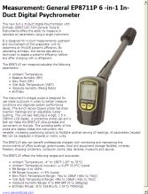 General Tools EP8711P Temperature Humidity Meter