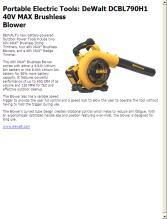 Portable Electric Tools: DeWalt DCBL790H1 40V MAX Brushless Blower ...