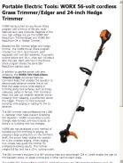 WORX 56-volt cordless Grass Trimmer/Edger and 24-inch Hedge Trimmer