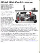 SKILSAW 10 inch Worm Drive table saw
