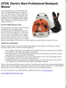 STIHL Electric Start Professional Backpack Blower