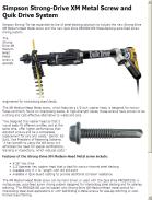 Simpson Strong-Drive XM Metal screw and Quik Drive System