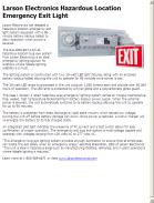 Larson Electronics Hazardous Location Emergency Exit Light