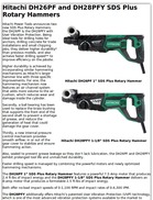 Hitachi DH26PF and DH28PFY SDS Plus Rotary Hammers
