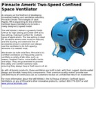 Pinnacle Americ Two-Speed Confined Space Ventilator