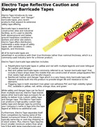 Electro Tape Reflective Caution and Danger Barricade Tapes