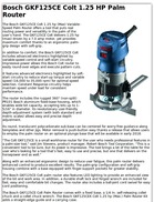 Bosch GKF125CE Colt 1.25 HP Palm Router