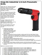 Snap-On Industrial 1/4-Inch Pneumatic Drills