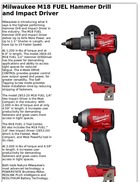 Milwaukee M18 FUEL Hammer Drill and Impact Driver