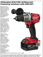 Milwaukee M18 FUEL Drilling and Fastening Solutions with ONE-KEY
