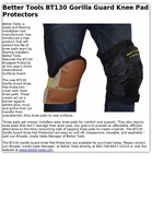 Better Tools BT130 Gorilla Guard Knee Pad Protectors