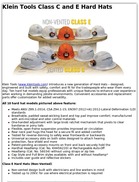 Klein Tools Class C and E Hard Hats