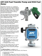 GPI G20 Fuel Transfer Pump and M30 Fuel Meter