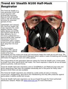 Trend Air Stealth N100 Half-Mask Respirator