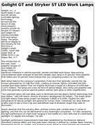 Golight GT and Stryker ST LED Work Lamps