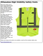 Milwaukee High Visibility Safety Vests