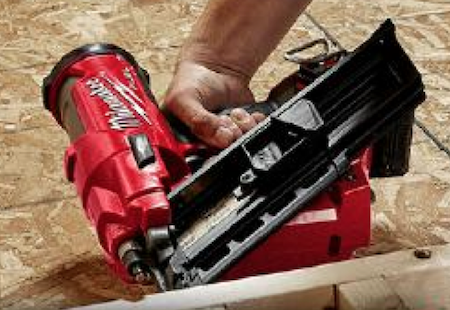 Milwaukee's FUEL 21- and 30-degree framing nailers can sink nails into engineered lumber and fire up to three nails per second 