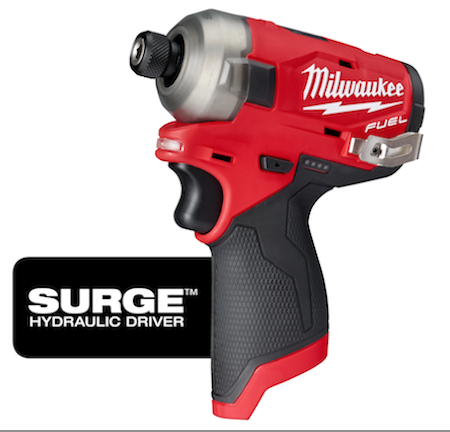 Milwaukee Tool's M12 FUEL SURGE 1/4-inch Hex Hydraulic Driver will be the first 12V subcompact hydraulic driver in the market. 