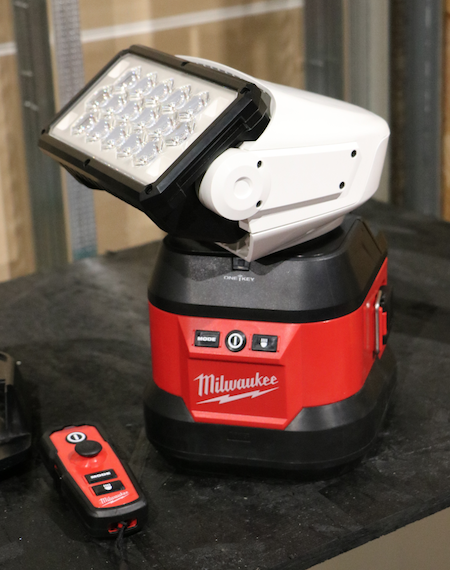 Coming in October, the M18 Utility Remote Control Search Light has the versatility for use on and off the bucket truck. 