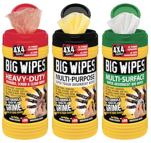 Safety: Big Wipes 4x4 Industrial Strength Wipes - Contractor
