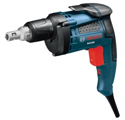 The Bosch SG250 screwgun is strong enough to drive screws through hardwoods and is designed for tasks such as deck building, framing, and other remodeling applications.