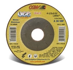 CGW’s New 3-in-1 Cut/Grind/Finish Wheels Provide High Performance and Efficiency in a Single Disc