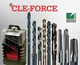 Greenfield Industries introduces Cle-Force, a value line of high-speed steel drills and taps for the maintenance, construction and industrial markets. This line is a part of the Cle-Line brand of cutting tools which has been a market leader for decades.