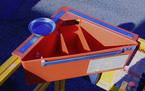 The ergonomic Aerial Tool Bin for aerial platforms, scissor lifts and boom lifts is designed to keep hand tools and supplies organized and within a worker’s reach. 