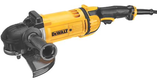 For pipeline contractors, the PipelineTM  Large Angle Grinder (DWE4559CN) includes a special gripping surface that allows the user to comfortably grip the head of the grinder, and can be used instead of the side handle in that application only.